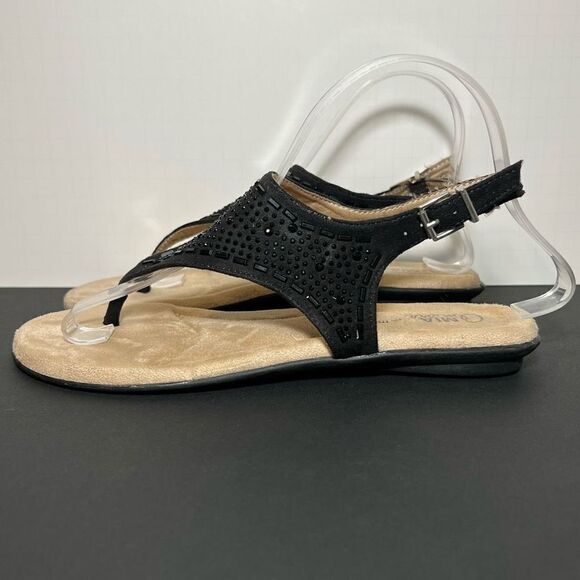 Womens MIA Amore Joycee Black Embellished Sandals / Size 8 - Picture 3 of 8